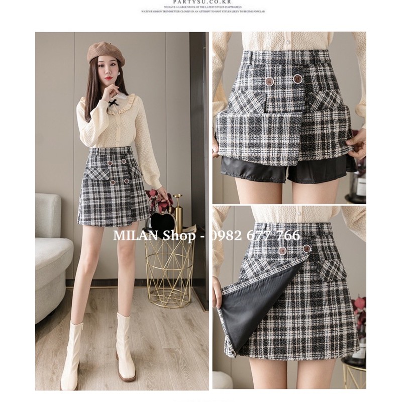 Chân váy dạ ngắn nhiều kiểu thời trang. | BigBuy360 - bigbuy360.vn