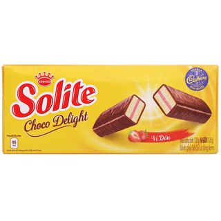 Thanh Hóa - BÁNH SOLITE DELIGHT PHỦ SOCOLA VỊ DÂU HỘP 120G