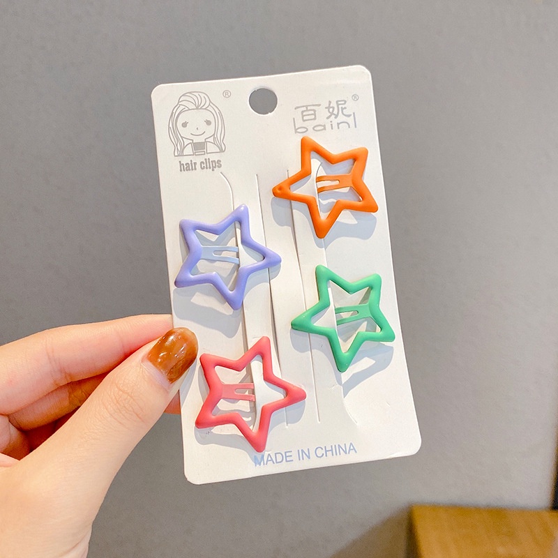 Kẹp Tóc Ngôi Sao Năm Cánh Cỡ Nhỏ Dễ Thương Phong Cách Hàn Quốc Cho Bé Gái