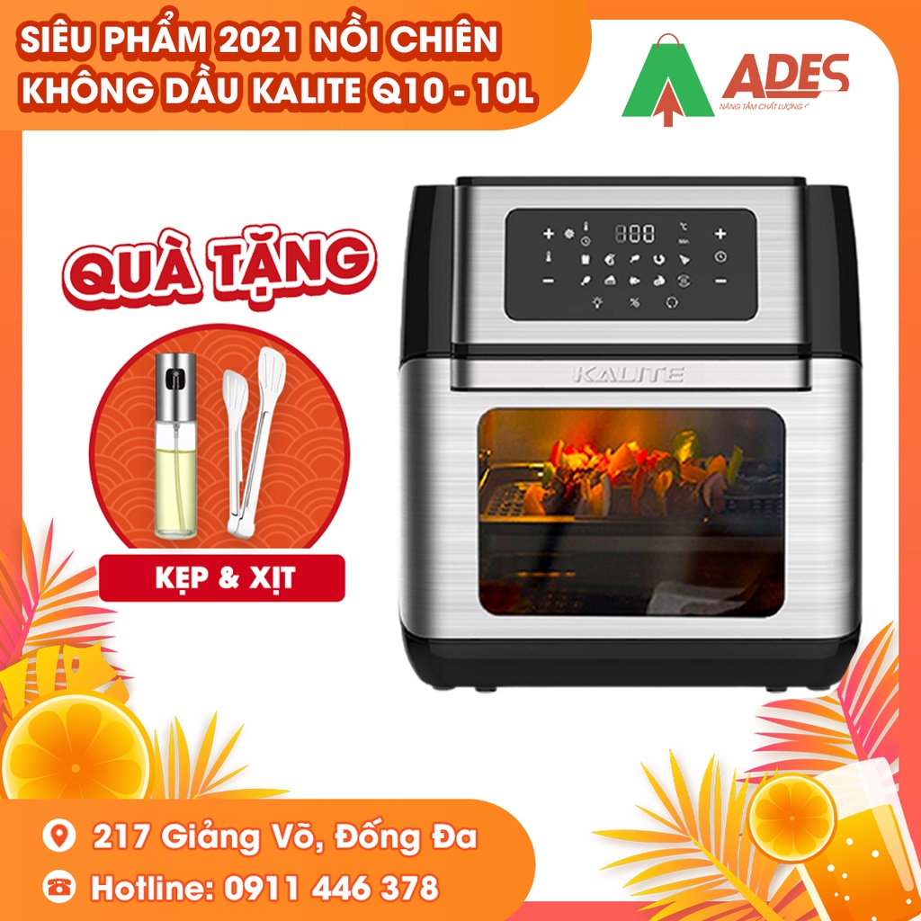 Nồi Chiên Không Dầu Kalite Q10 | BẢO HÀNH CHÍNH HÃNG 12 tháng HOT NEW 2020