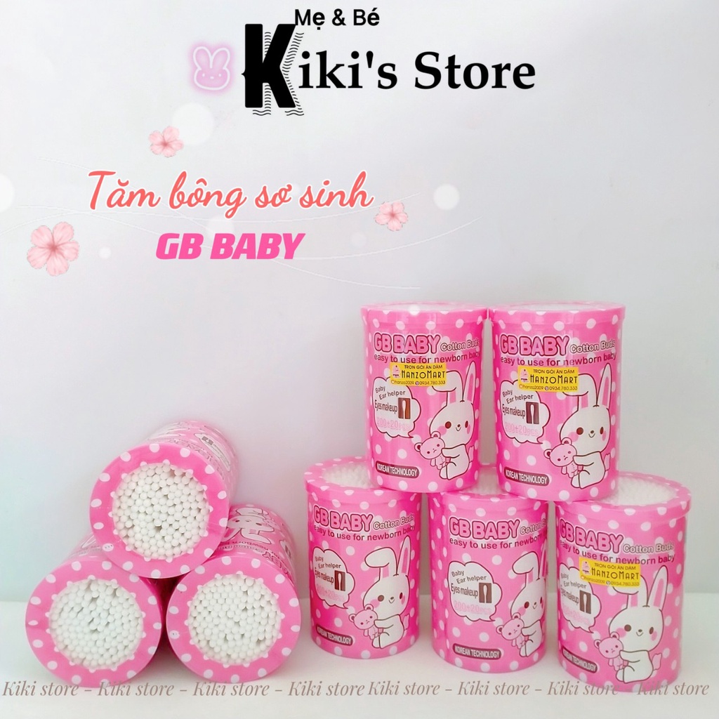 Hộp 220 cây tăm bông vệ sinh cho bé và gia đình GB BABY