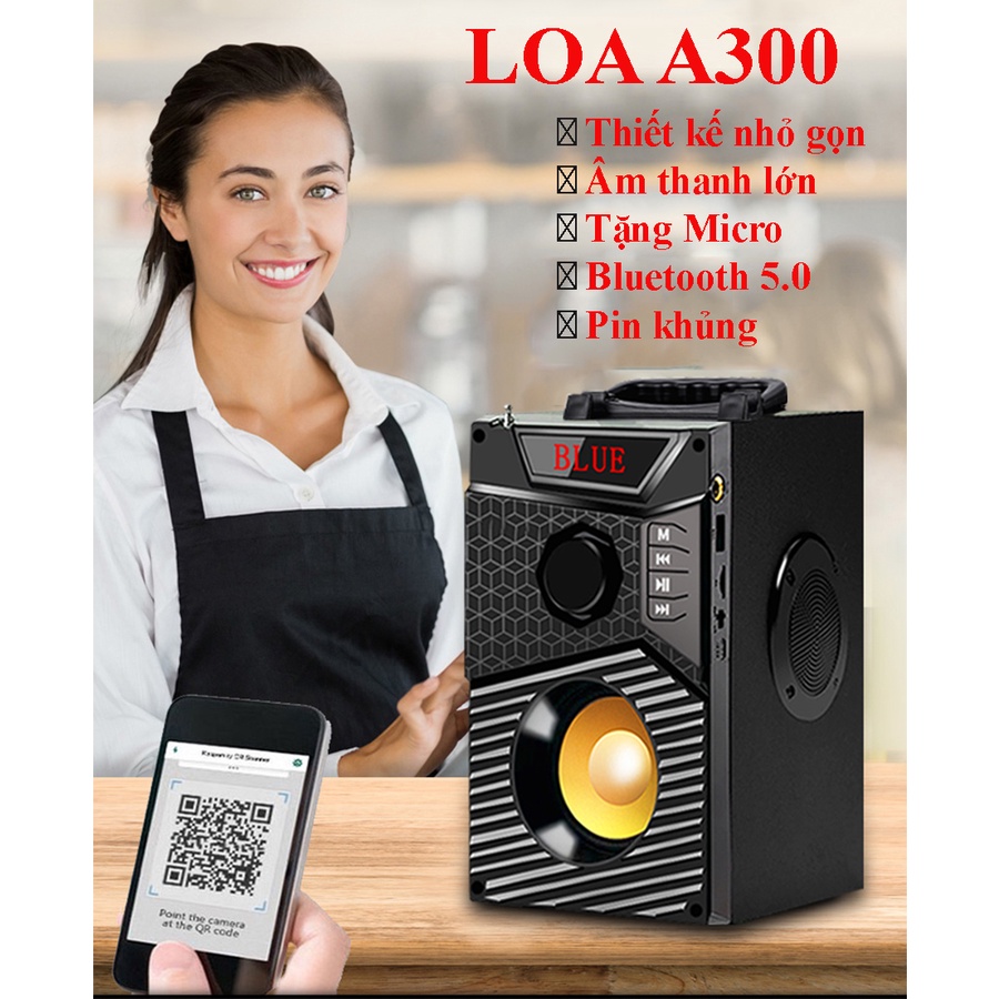 Loa Karaoke Bluetooth KAW A300, A18  Công Suất Lớn, Âm Thanh Sống Động