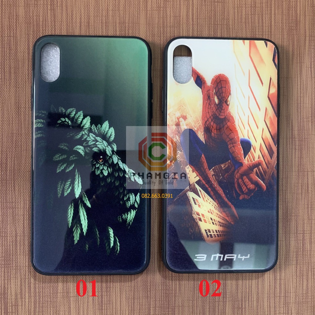 Ốp lưng kính cường lực iphone XS max bóng bẩy siêu đẹp, viền dẻo đen silicon