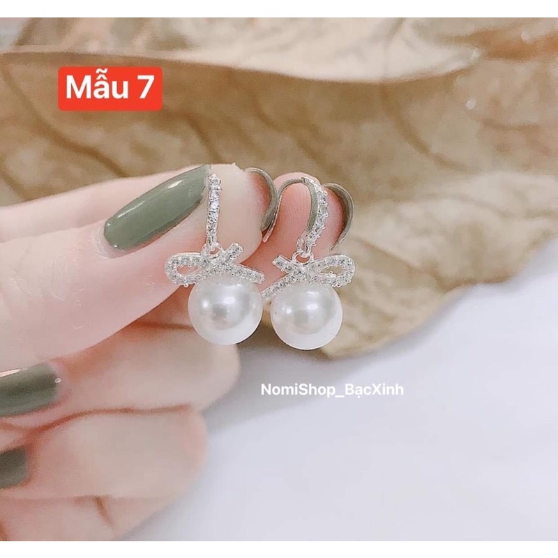 Bông tai trai bạc ta cho nữ, 8 mẫu xinh xắn đồng giá Bạc chuẩn xịn Mainomi Shop Bạc Xinh