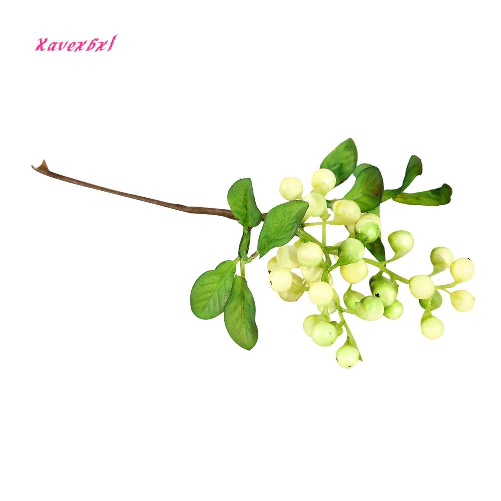 XA_1 Pc Artificial Plastic Fruit Blueberry Green Plant Home Hotel Cafe Decoration