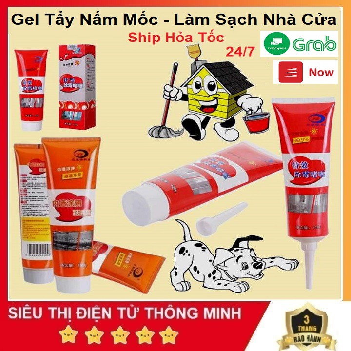 Tuýp Keo Tẩy Mốc Chân Tường, Gel Tẩy Mốc Đa Năng - Chai Gel Làm Sạch Mạch Gạch Men