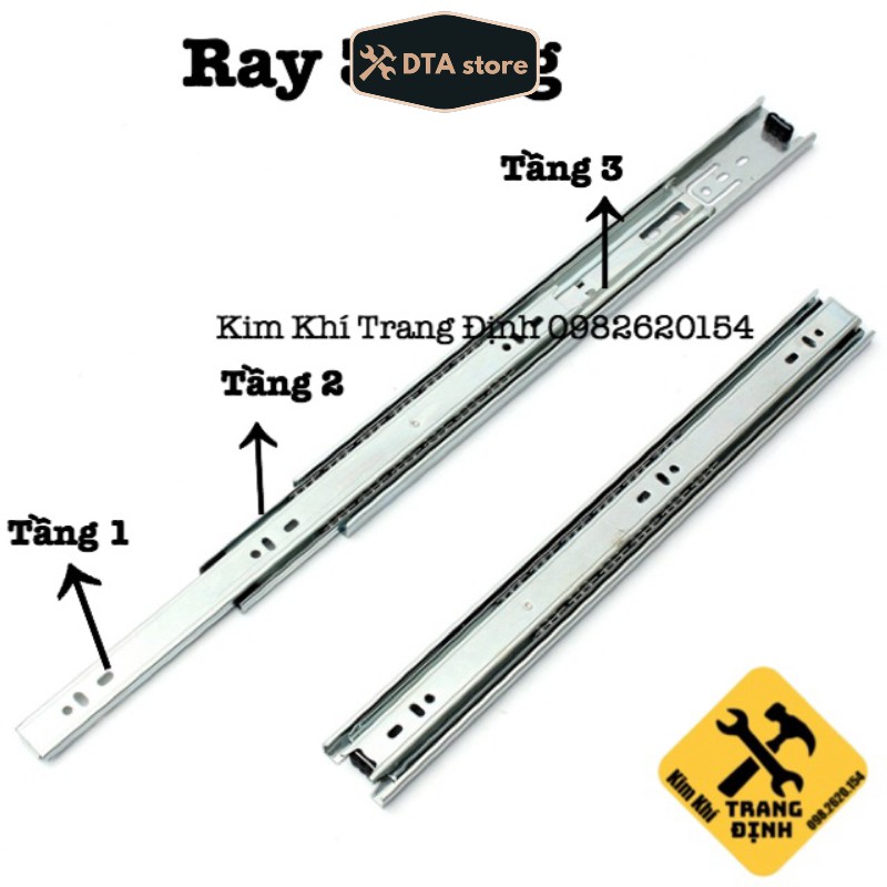 Ray trượt ngăn kéo, hộc tủ đủ kích cỡ ( giá 1 đôi)