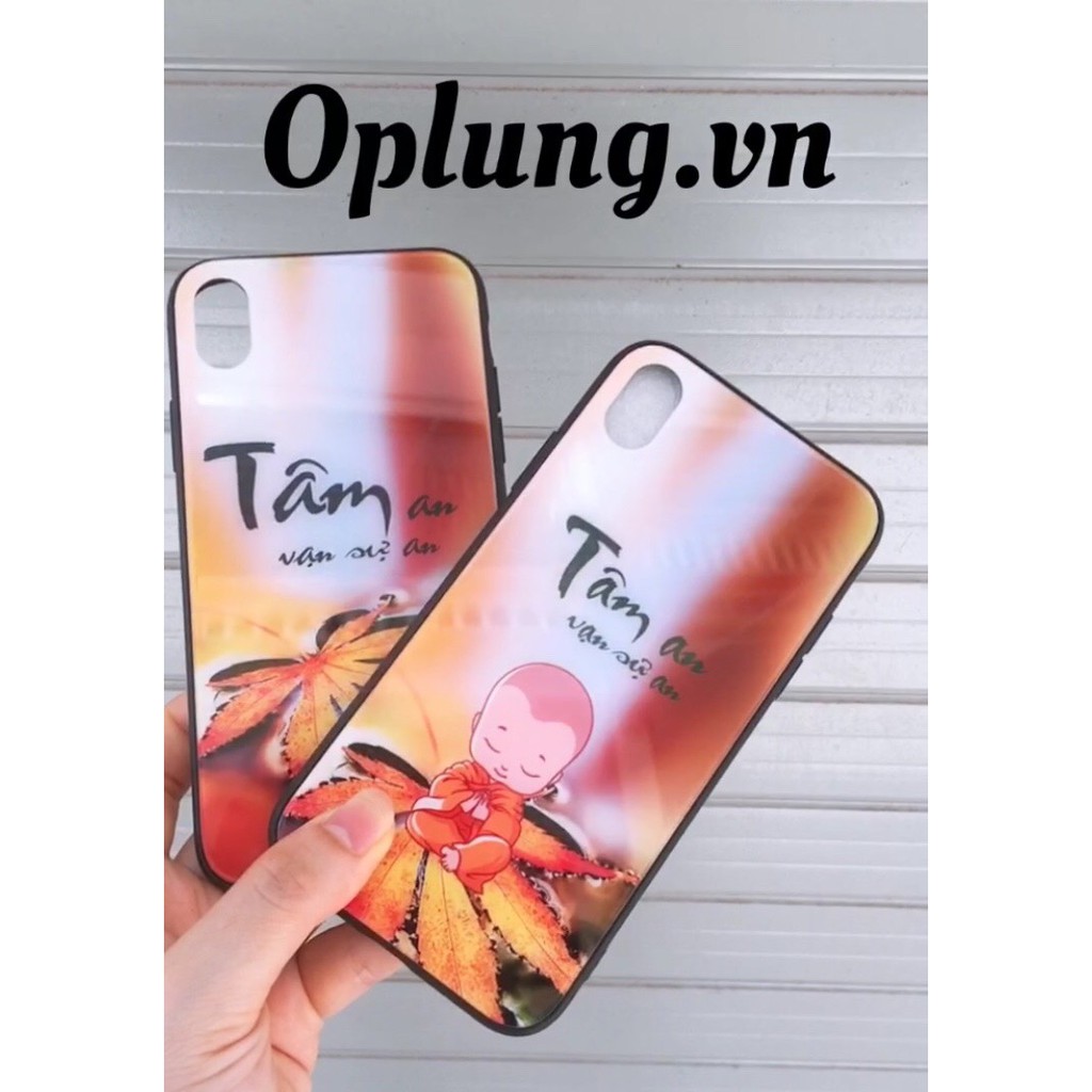 Ốp kính chữ Tâm An Vạn Sự An - Ốp mặt lưng kính cường lực đủ mã iphone 6 7 8 7plus 8plus xsmax 11 12 13 pro max