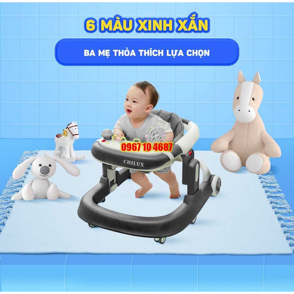 Xe tập đi Chilux Walk S nhiều màu, đa năng, tạo cho bé phương hướng cố định khi di chuyển