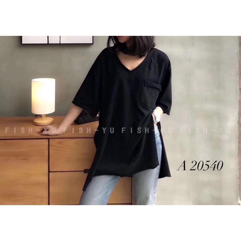 ÁO CỔ TIM FORM RỘNG CÓ TÚI COTTON | BigBuy360 - bigbuy360.vn