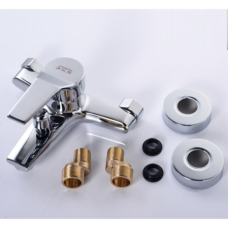 Bộ củ sen tắm nóng lạnh hợp kim mạ crom 5 lớp kèm tay sen tăng áp tròn ABS bền đẹp