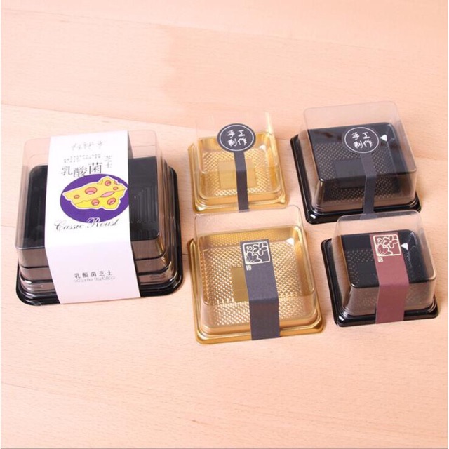 Set 10 hộp nhựa đơn đựng bánh trung thu (XY-65S, XY-80S, XY 12-12)