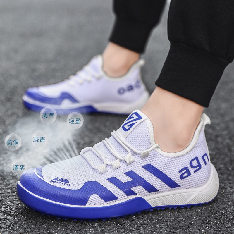 (2 Màu) Giày nam sneaker thể thao AGN đen và xanh Hottrend 2022