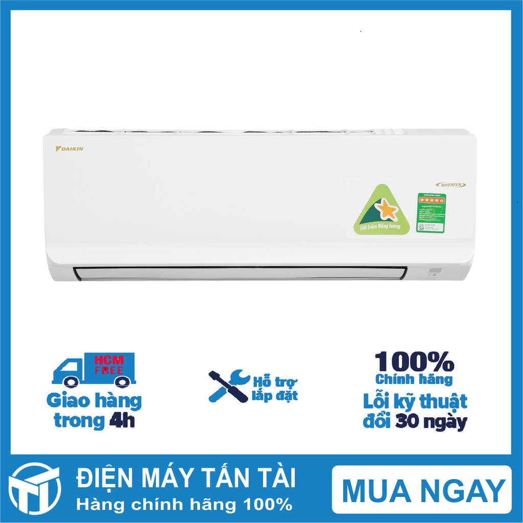 Máy lạnh Daikin Inverter 1.5 HP ATKA35UAVMV Hẹn giờ bật tắt máy,Làm lạnh nhanh tức thì - giao hàng miễn phí HCM