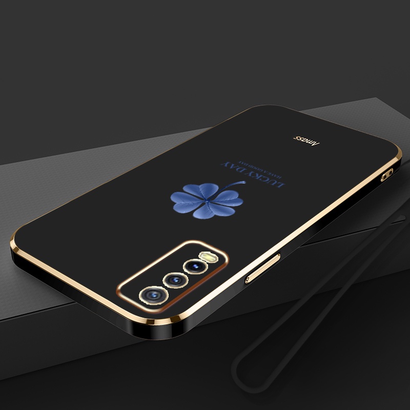 Ốp Điện Thoại Silicon Mạ Hình Cỏ Bốn Lá Cho VIVO V2026 Y20i Y20S Y12S 2021 Y20S G Y20A Y20A Y12A Y3S 2021 Y20T