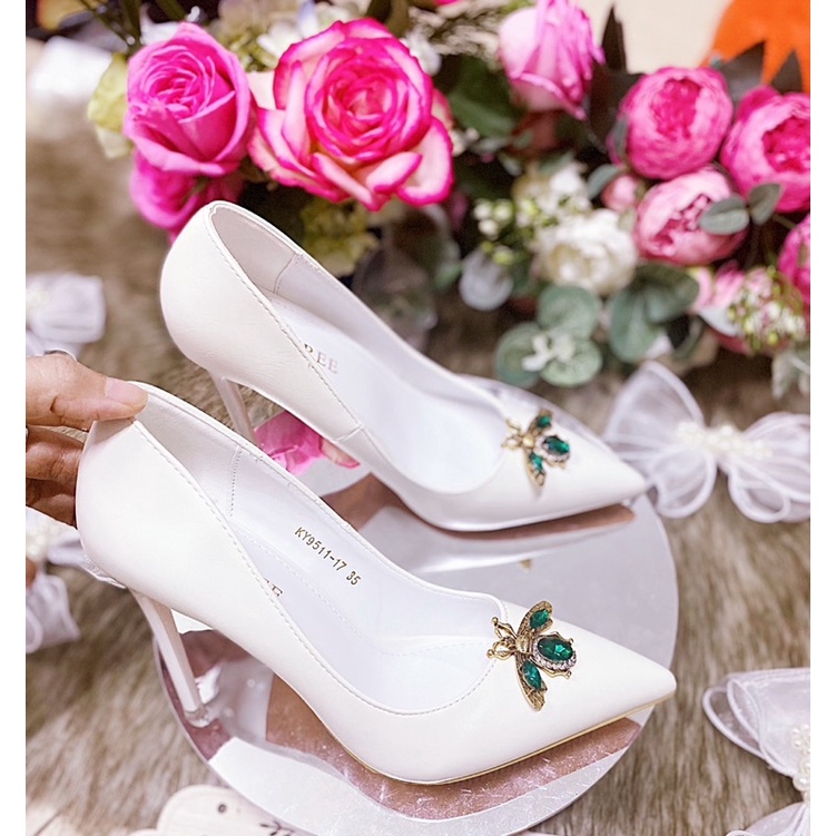 GIÀY CƯỚI THIẾT KẾ ĐÁ ONG CAO CẤP CÓ SẴN  (là mẫu tkế thủ công vui lòng chắc chắn trước khi đặt hàng)