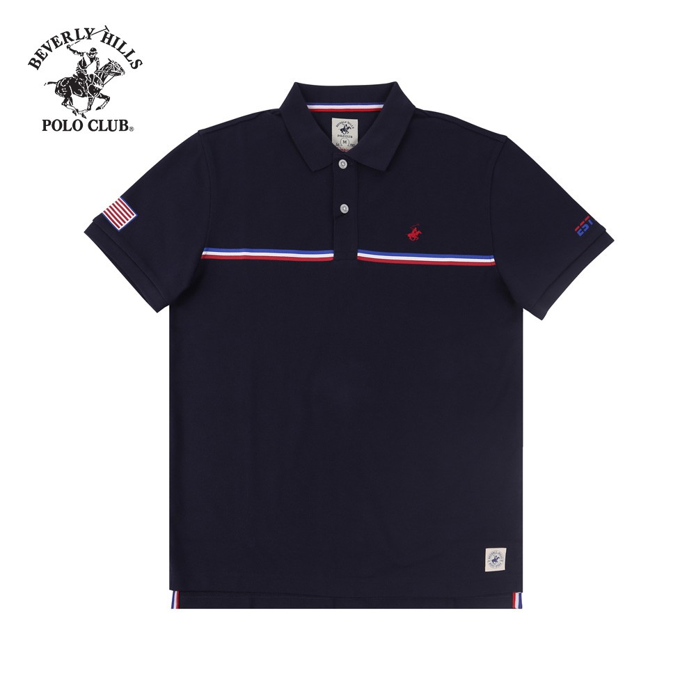 Beverly Hills Polo Club - Áo polo Ngắn tay Nam Regularfit Navy NV- BHPC PMRSS20TL097