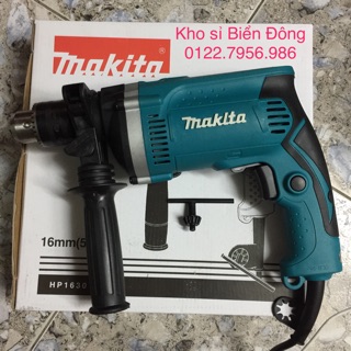 Máy khoan 🔥FREESHIP🔥 Tặng kèm thướt đo, khoá khoan máy khoan bê tông MAKITA HP1630 khoan sắt, tường, gỗ, tôn, bắn vít.