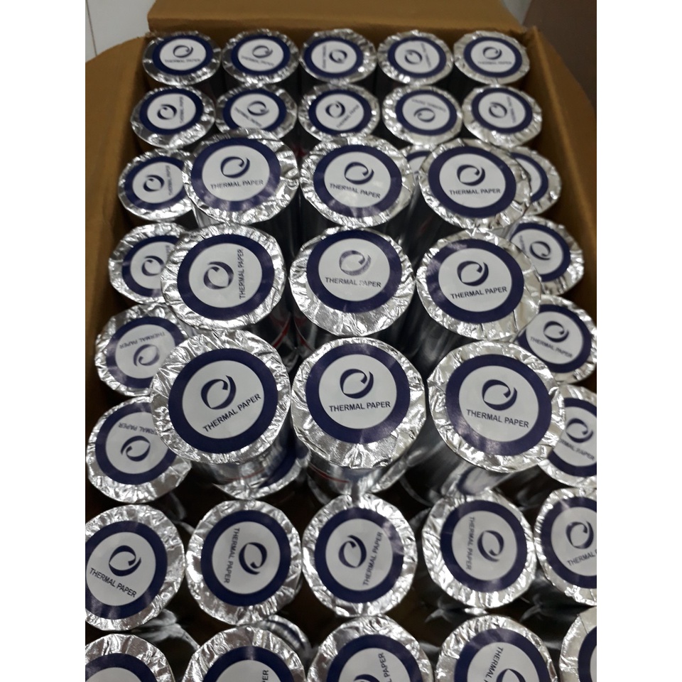 50 Cuộn Giấy in nhiệt k57, Giấy in bill k57, Giấy in hóa đơn K57x45mm