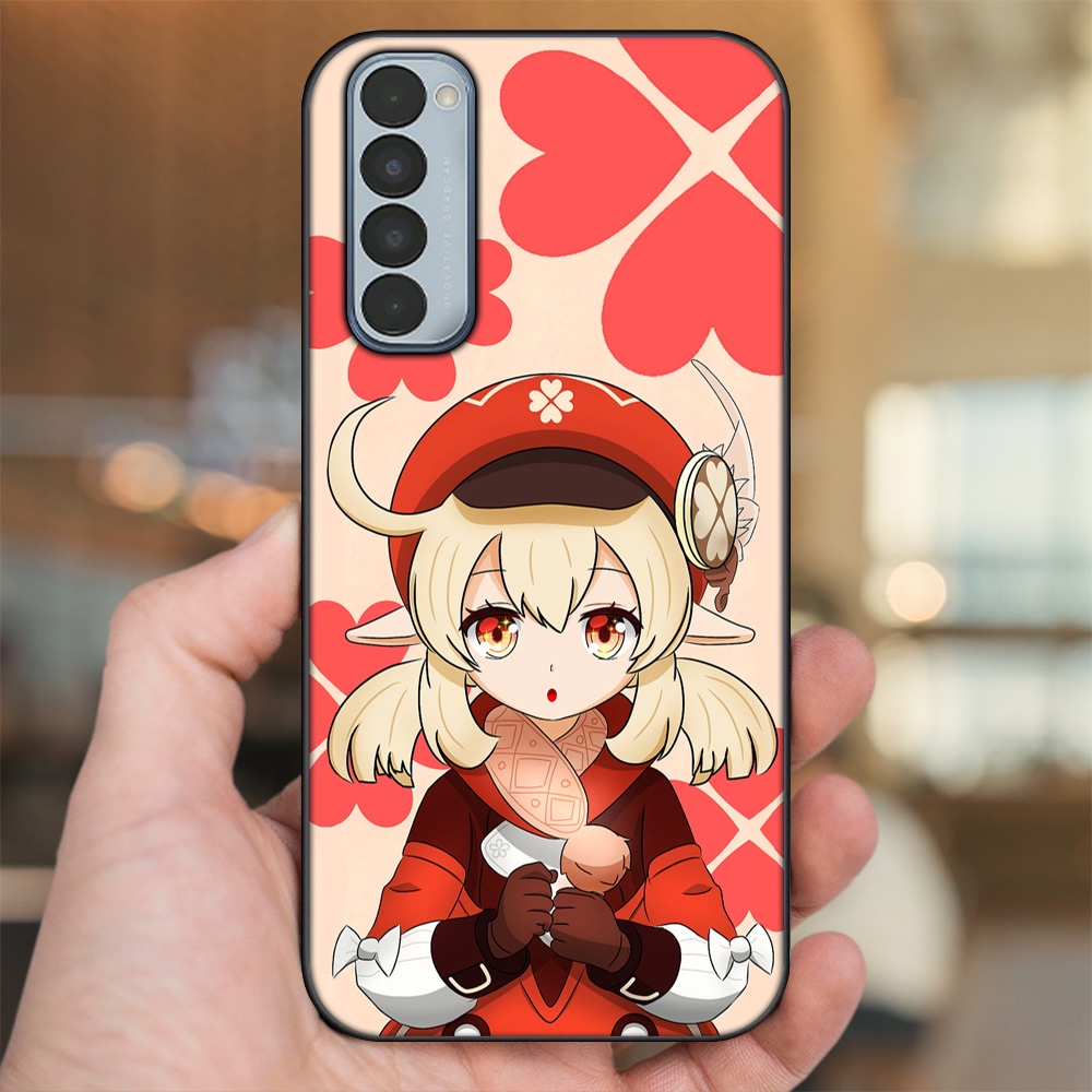 Ốp lưng Oppo Reno 4 Pro viền đen in hình Klee Genshin Impact
