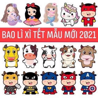 BAO LÌ XÌ CHIBI CÓ SẴN MẪU 2021