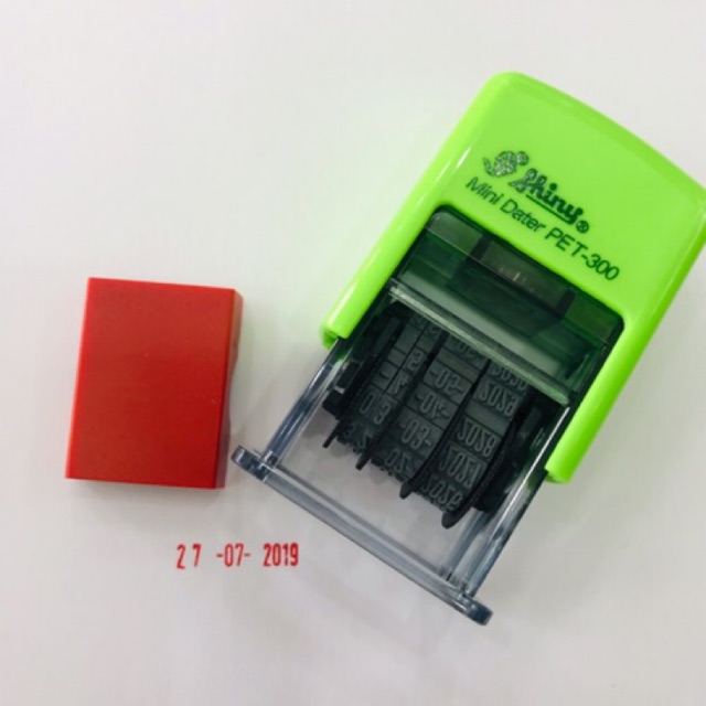 Dấu đóng ngày tháng năm Shiny Mini Dater PET-300 ⚡ LOẠI XỊN ⚡ Dấu đóng ngày tháng năm có mực sẵn, có thể xoay chỉnh ngày