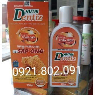 Nutridentiz dung dịch nha khoa nước súc miệng lợi chắc răng bền từ sáp ong Nutri dentiz