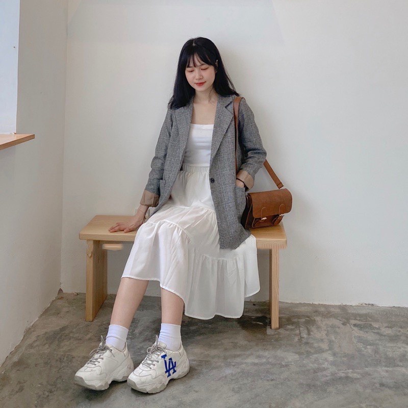 [Ảnh thật/Video] Áo blazer dạ kẻ 2 lớp siêu hot | BigBuy360 - bigbuy360.vn