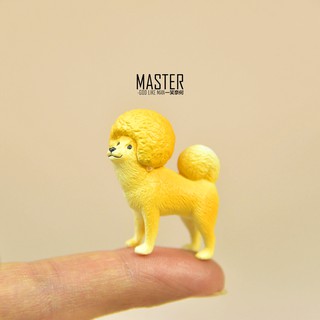 Mô hình trang trí hình chú chó màu vàng xinh xắn