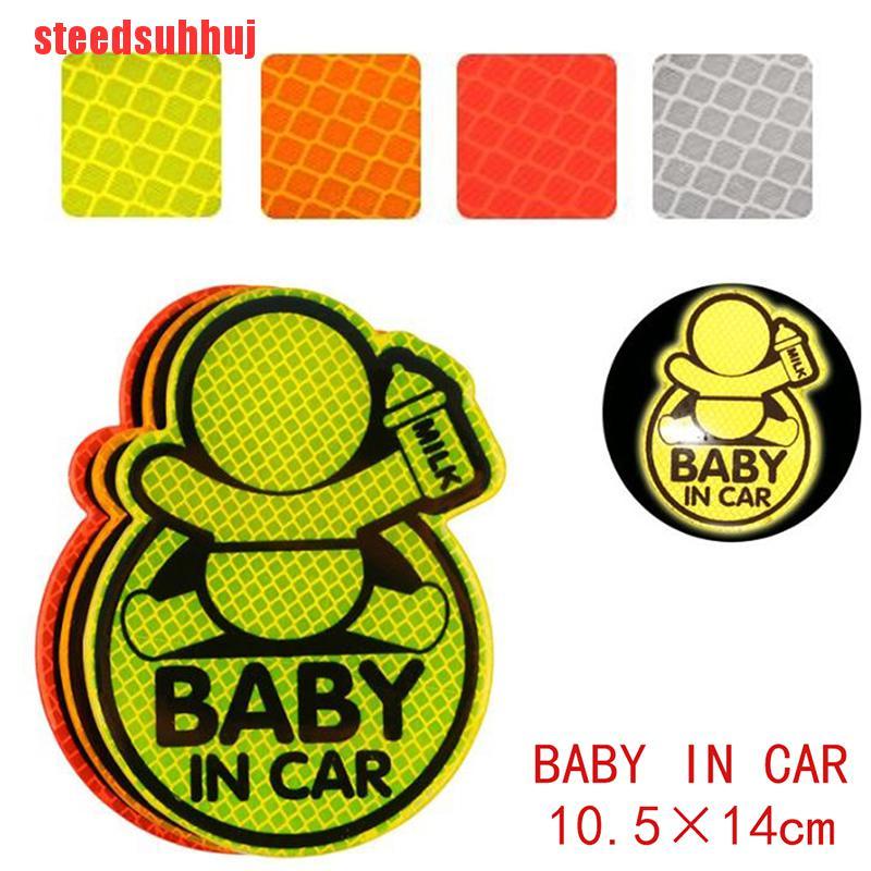 Miếng Dán Phản Quang Cảnh Báo Baby In Car Guan Yuanguang Cho Xe Hơi