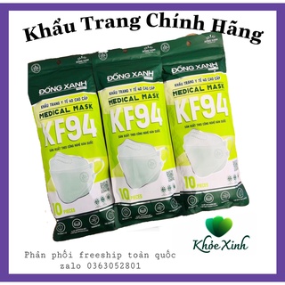 Khẩu trang y tế 4d kf94 đồng xanh premium mask kháng khuẩn công nghệ hàn quốc
