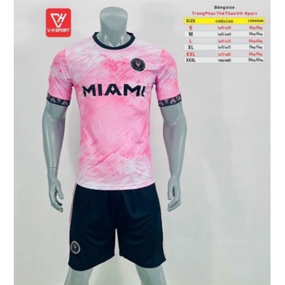 Quần Áo Bóng Đá, Đồ Đá Banh Miami Hồng 2022 2023 - Thun Lạnh Cao Cấp, Không Nhăn, Không Xù Lông