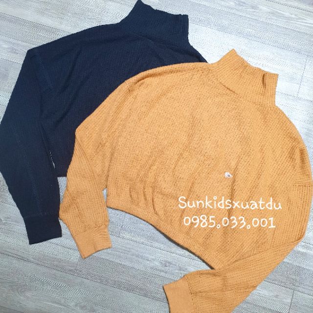 Áo nữ cổ lọ cánh dơi 2 màu