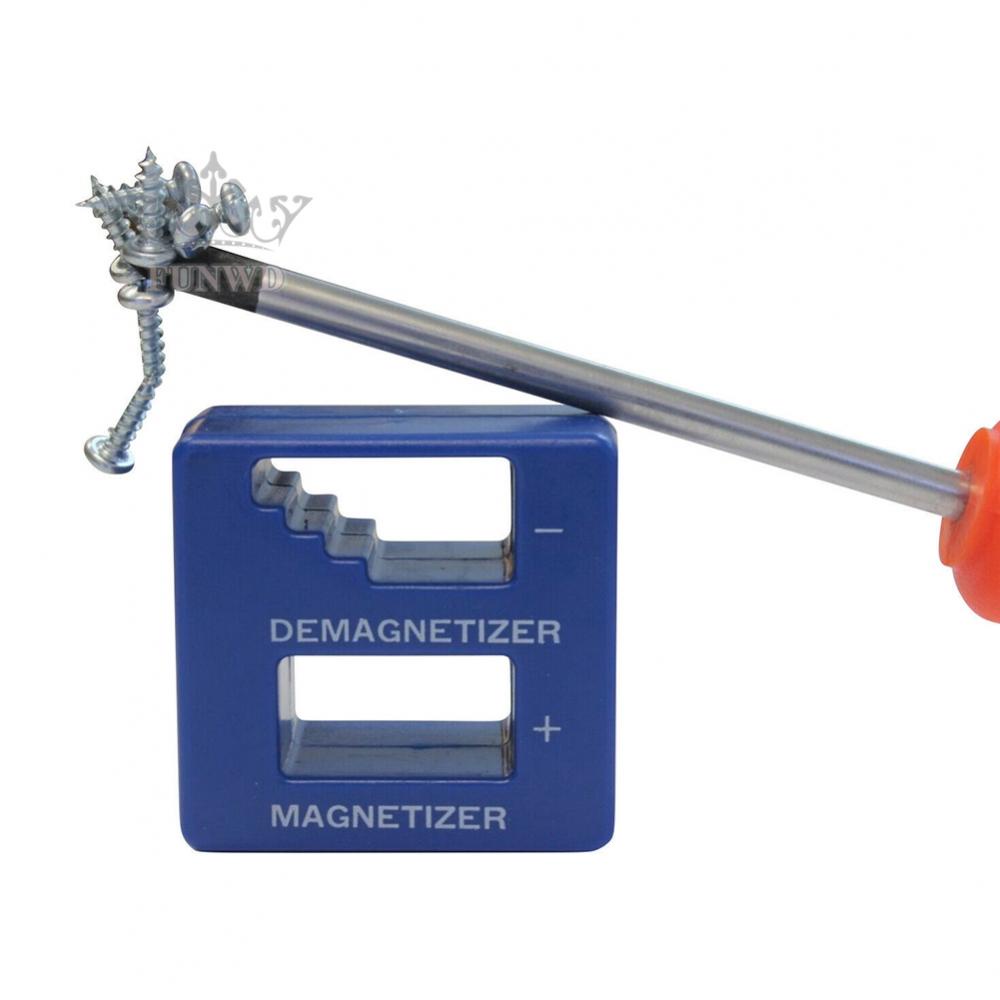 【FUNWD】Magnetizer Demagnetizer Magnetism Plastic Red Screwdriver Tool 1Pc 53*50*29mm