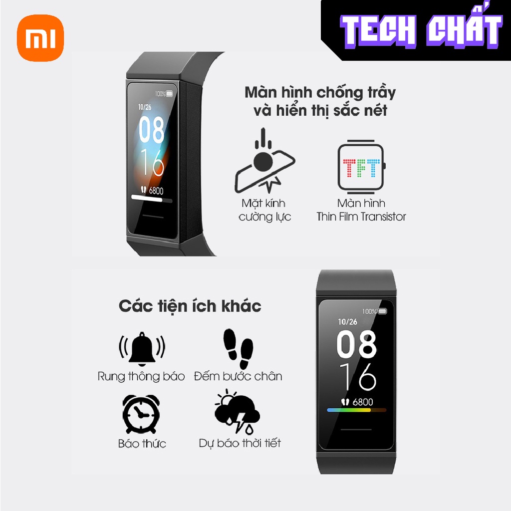 Mi Band 4C vòng đeo tay thông minh Xiaomi chính hãng DIGIWORLD đồng hồ thông minh đo nhịp tim theo dõi sức khỏe