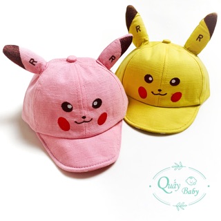 Nón pikachu cho bé  ( màu hồng-màu vàng)