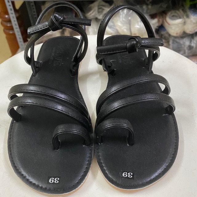 2 đôi sandal xỏ ngón dây ngang đế mềm, quai chín hậu phong cách Hàn Quốc