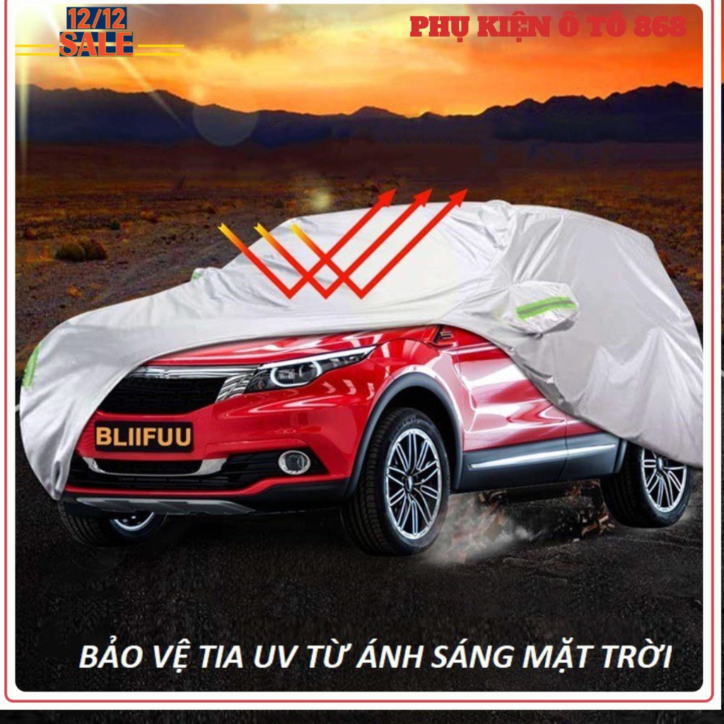 BẠT PHỦ, ÁO TRÙM XE Ô TÔ DÀY 3 LỚP XE 7 CHỖ CHỐNG THẤM, CHỐNG CHÁY, CHỐNG TIA UV CHO XE Innova, Fortuner, Mazda, Kia....