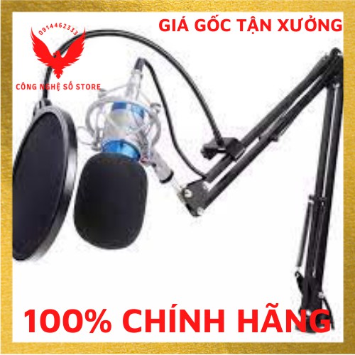 Combo Chân kẹp mic thu âm kẹp và màng lọc