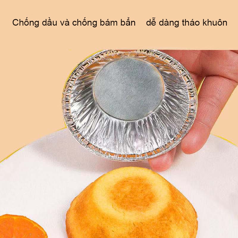 Đế bạc nhôm nướng bánh tart trứng / khuôn nhôm nướng bánh tart trứng ( combo 100 cái )