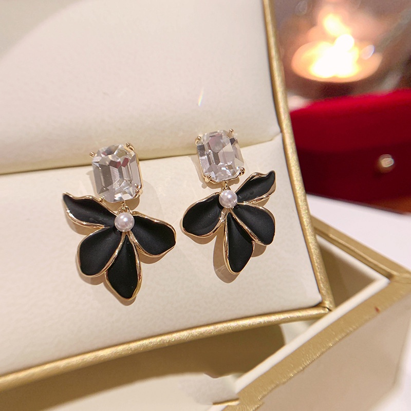 Bông Tai Mạ Bạc 925 Hình Cánh Hoa Phong Cách Retro Pháp 2022