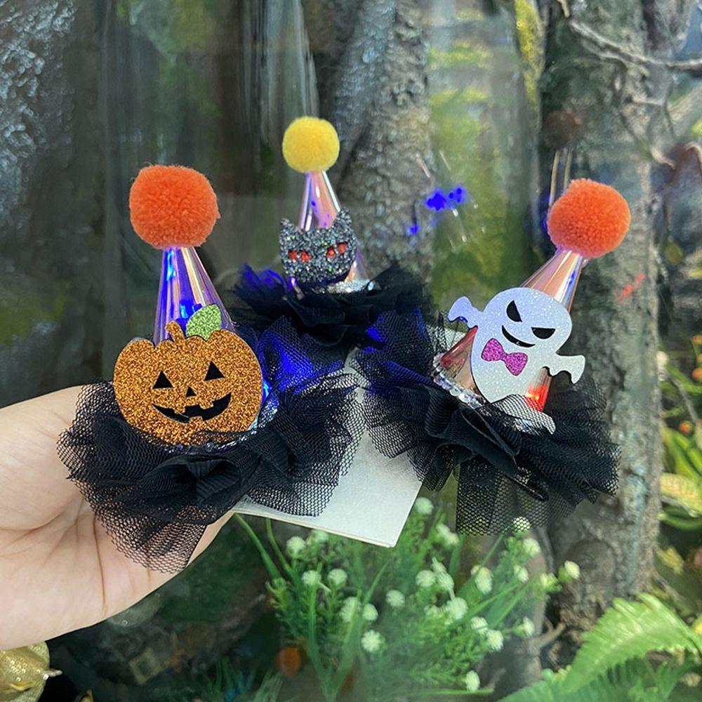 Kẹp Tóc Hình Nón Halloween Phát Sáng Độc Đáo