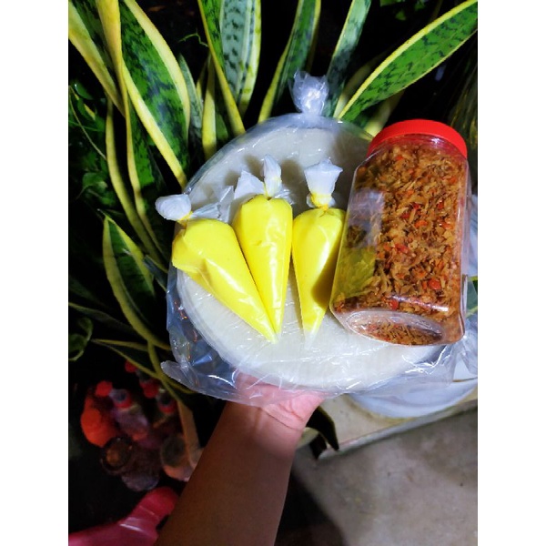 COMBO 500G BÁNH TRÁNG PHƠI SƯơNG MỀM DẺO KÈM MUỐI TÉP HÀNH + BƠ
