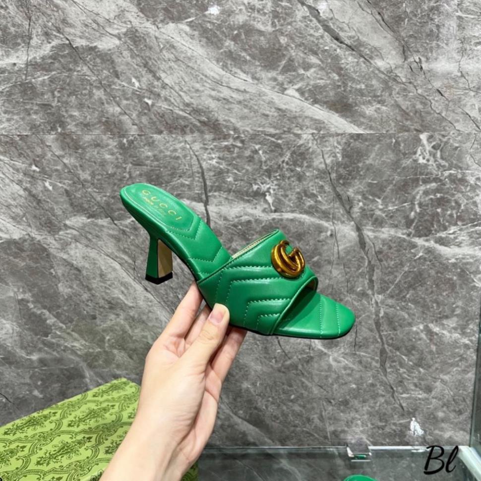 Guốc Gucci Trần Chỉ 2 Màu Trắng Xanh Full Size 35-39