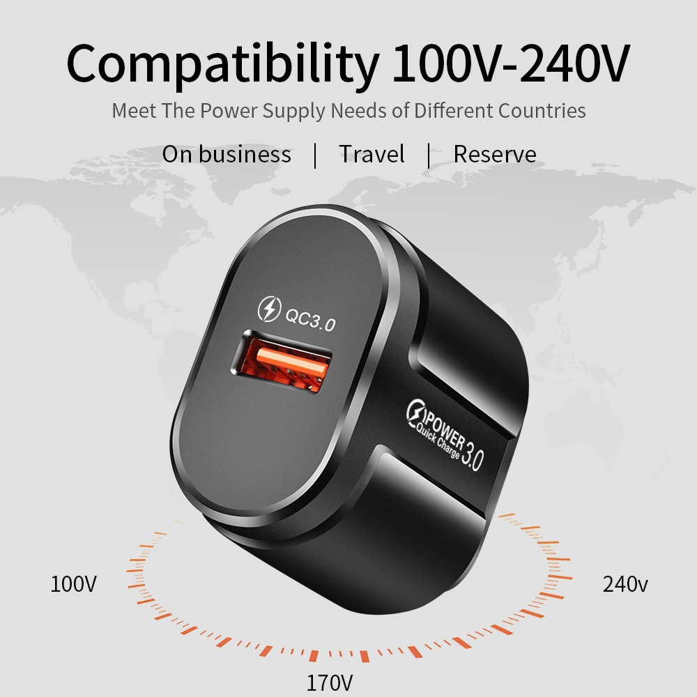Đầu Cốc Sạc Nhanh Qc3.0 Cao Cấp Charger Adapter