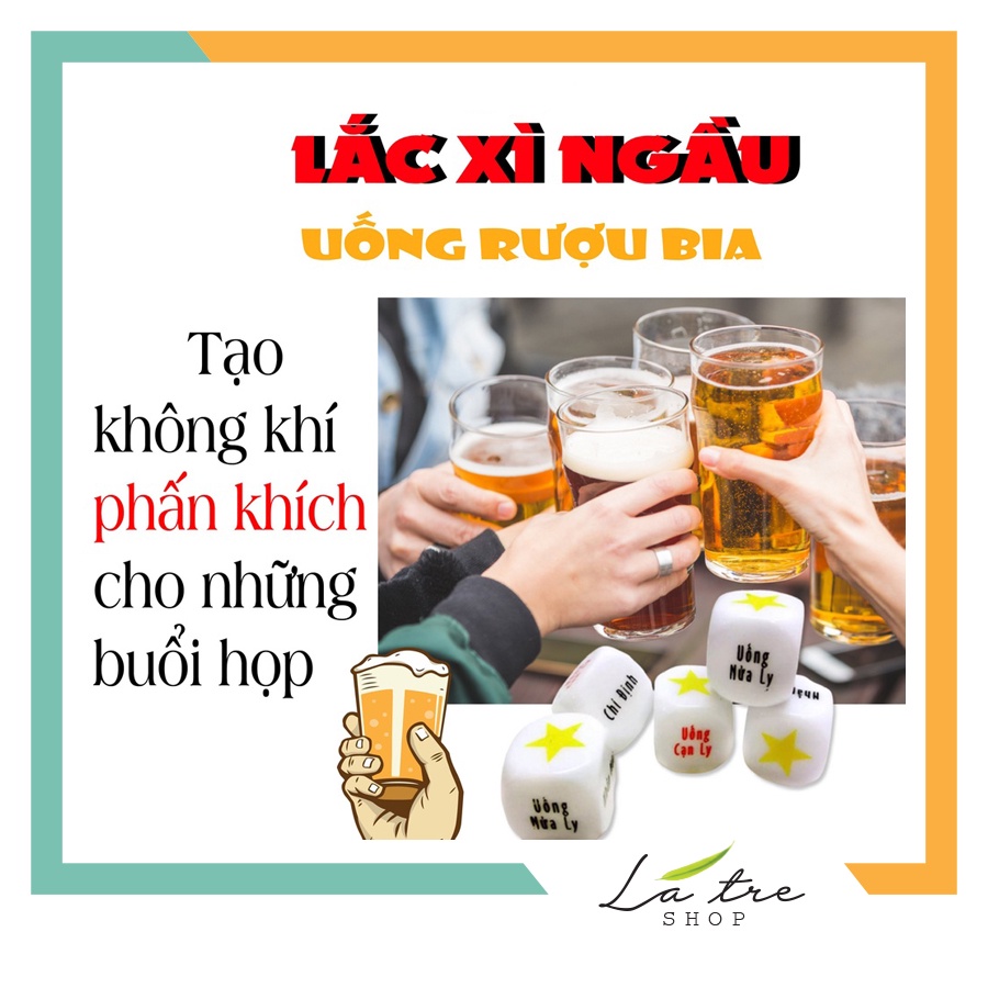 Xúc xắc uống rượu xí ngầu ăn nhậu drinking game thử thách mọi cuộc vui cùng bạn bè