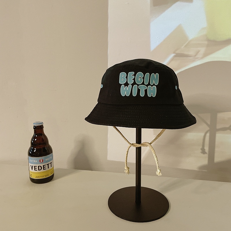 Mũ Tai Bèo Vành Rộng Chống Gió In Chữ Phong Cách Hàn Quốc Cho Bé