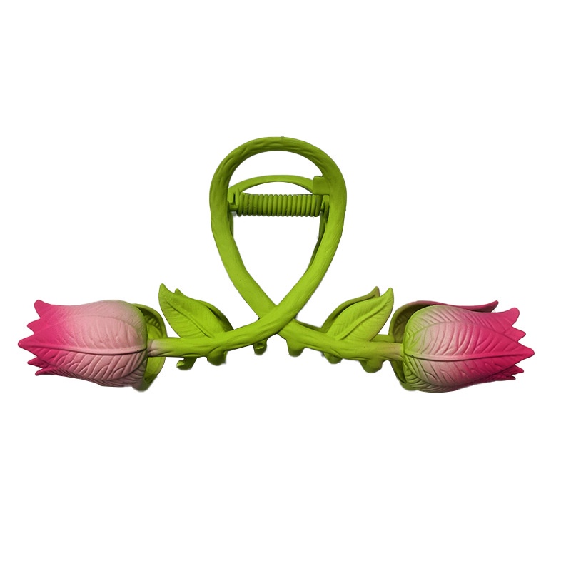 Kẹp tóc IF ME bằng kim loại họa tiết hoa tulip thời trang cho nữ