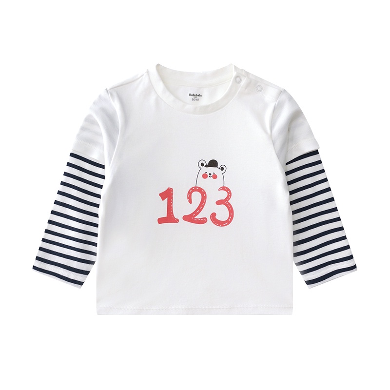 (0-3 tuổi) Áo thun dài tay thu đông bé trai hãng BALABALA 20003201103