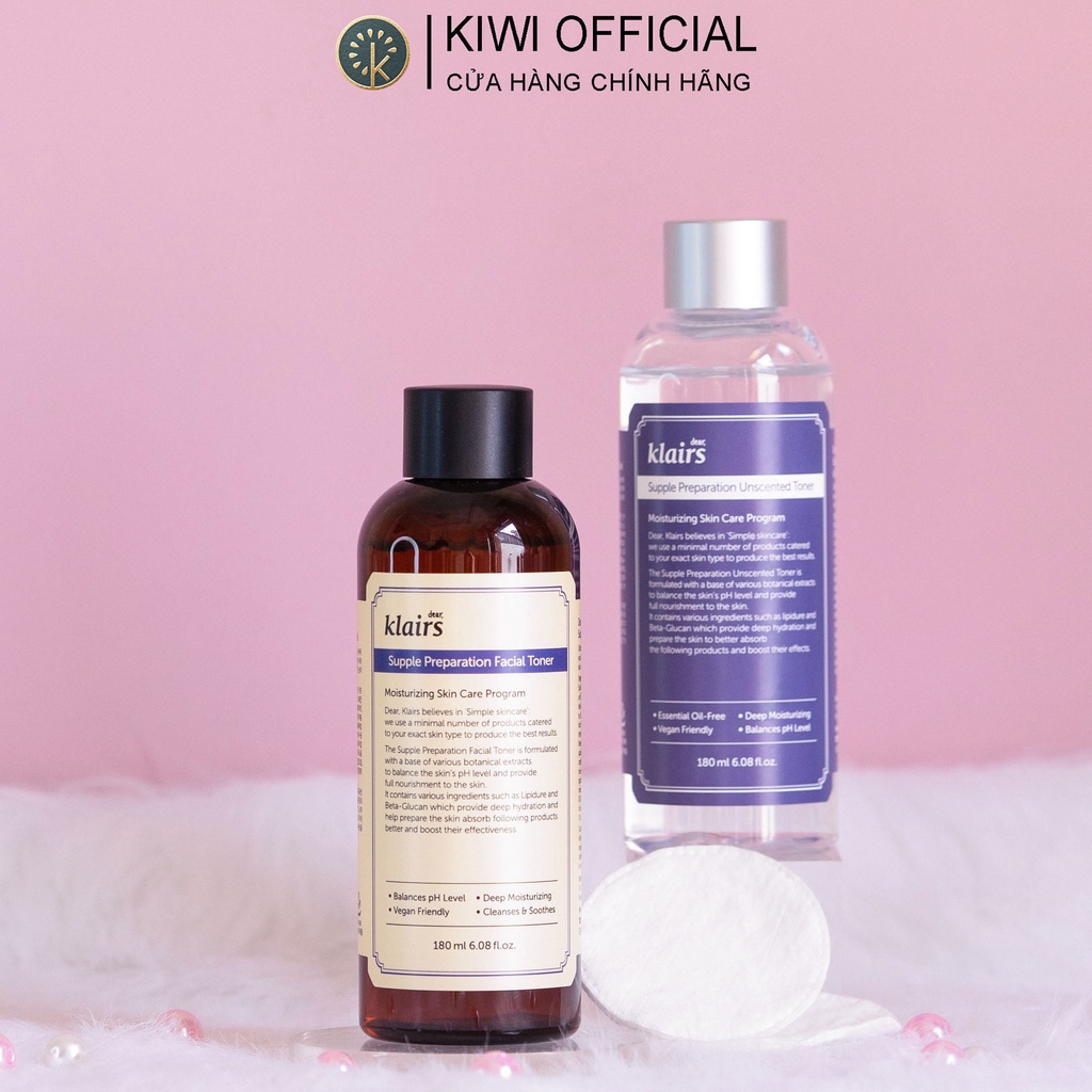 (CHÍNH HÃNG) Toner Klairs Không Mùi Moon21, Nước hoa hồng Klairs Supple Preparation Toner 180ml cho da nhạy cảm | BigBuy360 - bigbuy360.vn